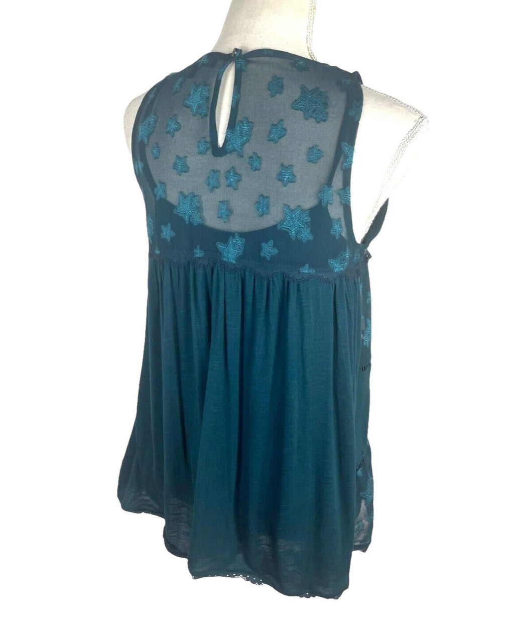 Next Starscene Tunic Top  Women's UK Size 10 Chiffon Layered Embezzled Sparkle