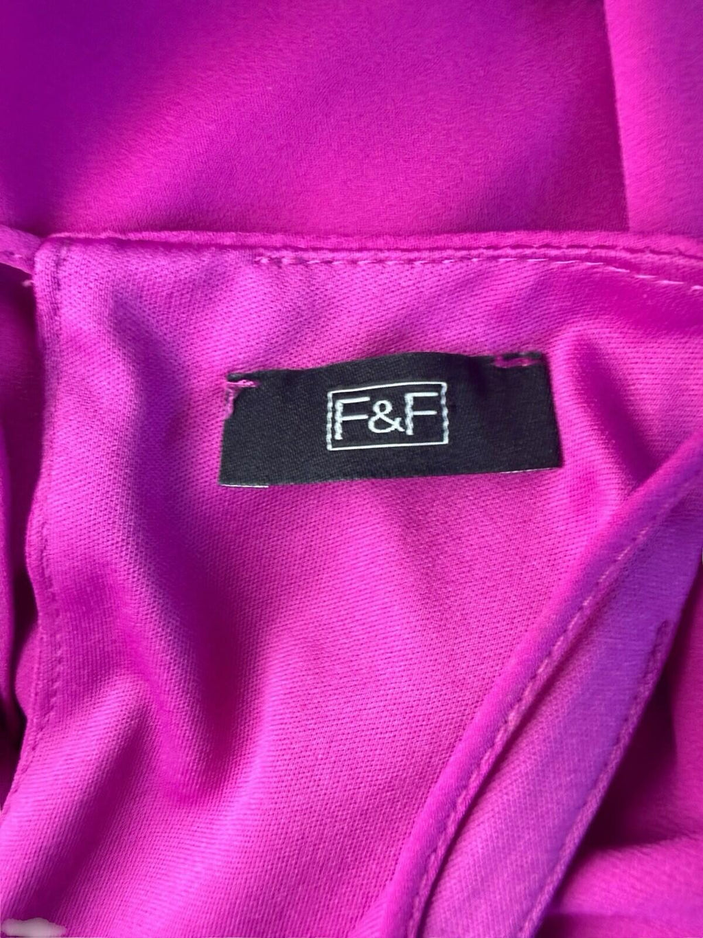 F&F Pleated Camisole Top Women’s UK Size 8 Smocked Sleeveless Bright Pink