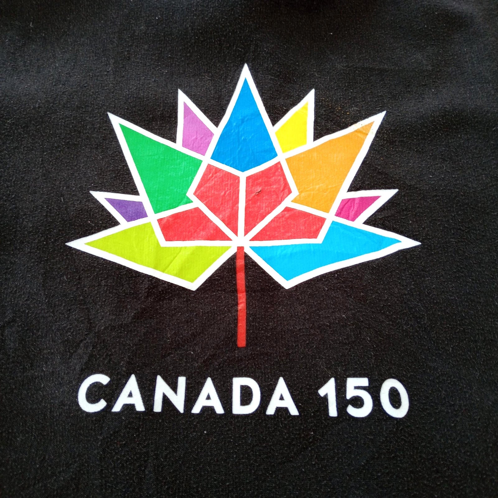 150th Canada Celebration Hoodie Men's UK Size S Black Jersey Hooded Pockets