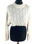 Stradivarius Cream Cropped Jumper Aaron Knit Women’s UK Size XS