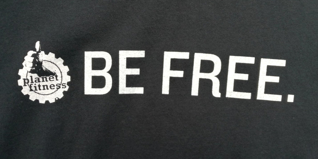 Fitness Slogan Graphic Print T-Shirt Men's Size M Black Crew Neck 100% Cotton