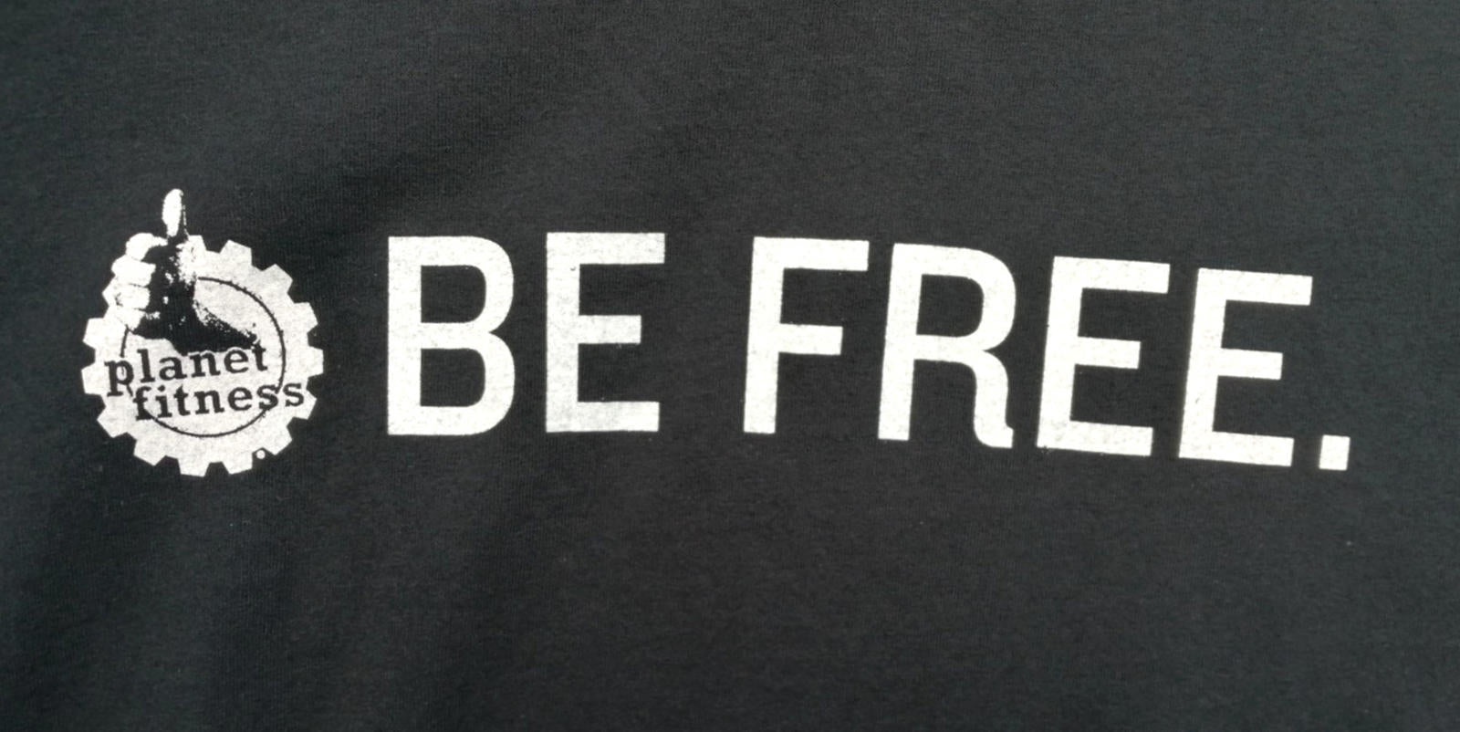 Fitness Slogan Graphic Print T-Shirt Men's Size M Black Crew Neck 100% Cotton