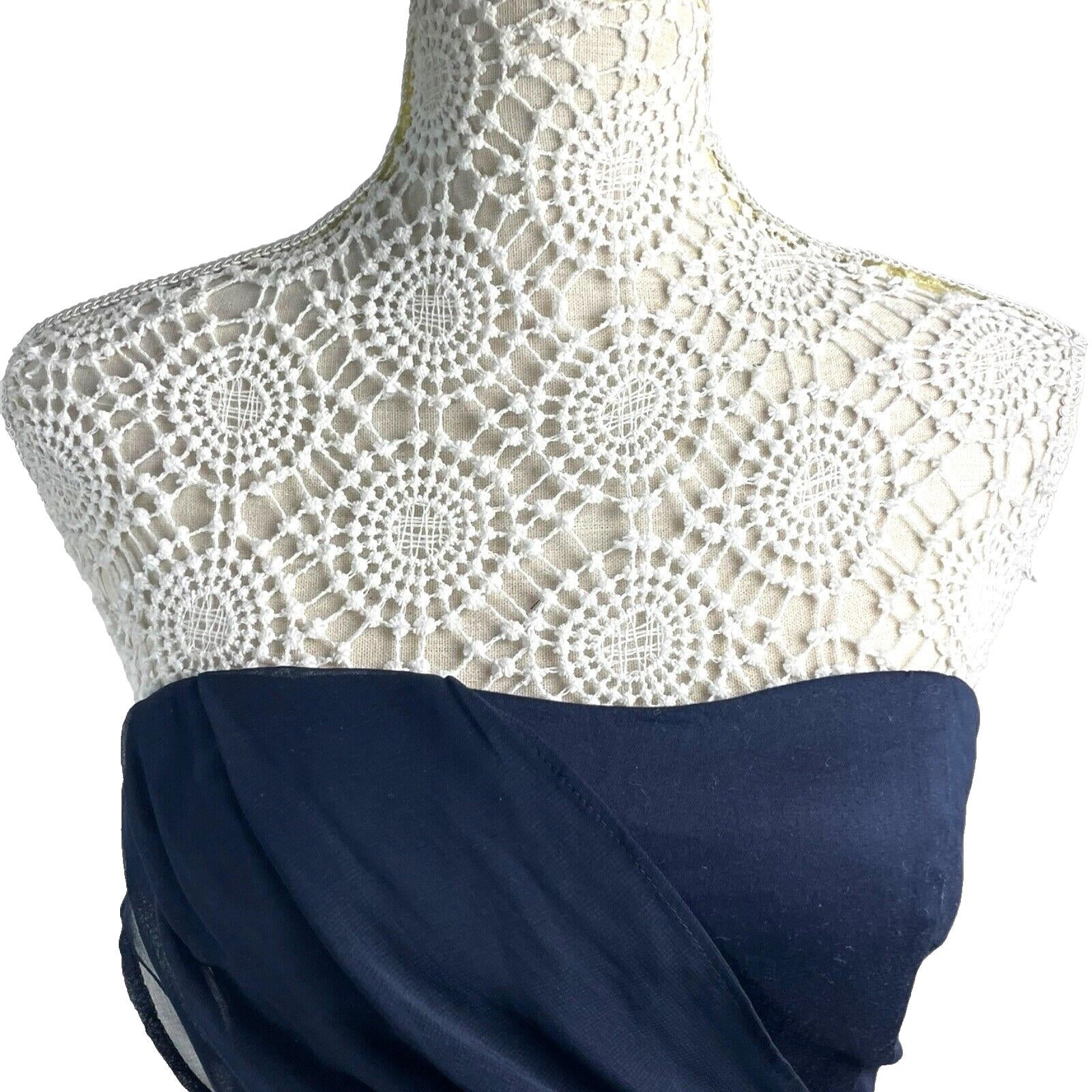 AX Paris Mini Dress Navy Strapless Embezzled Padded Women’s UK Size 10
