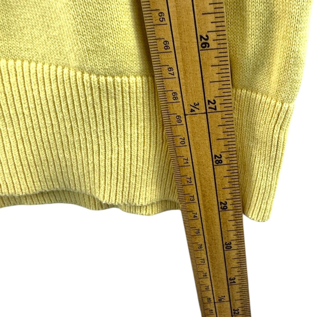Nautica Knit Jumper Men's UK Size XL Yellow Long Sleeve 1/4 Zip Embroidered Logo