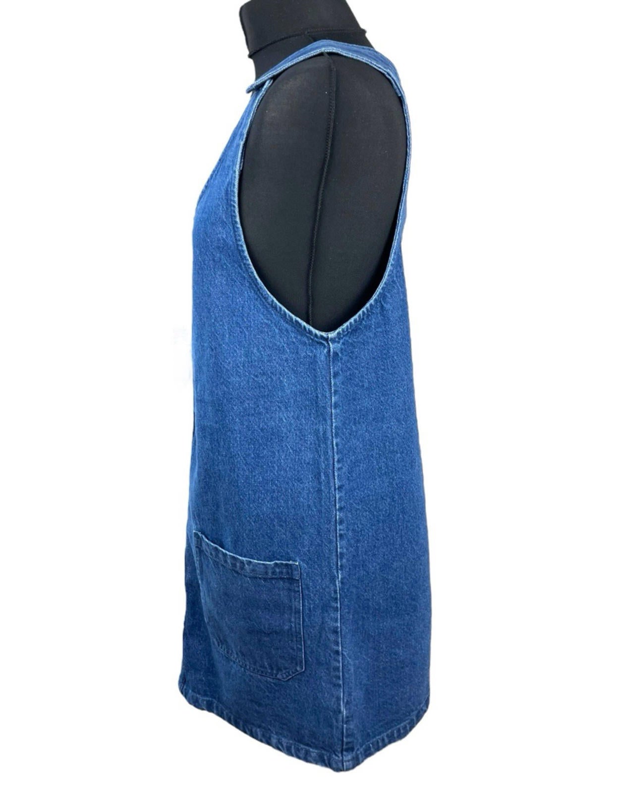 Pep & Co Dark Denim Pinafore Mini Dress Women’s UK Size 12