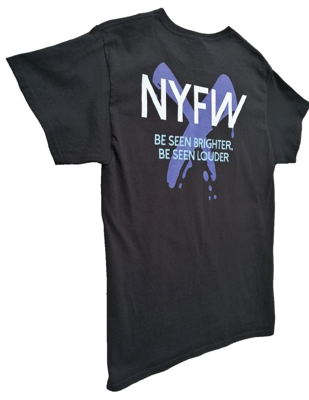 NYFW Empowerment T-Shirt Women's UK Size M Black Print Crew Neck 100% Cotton