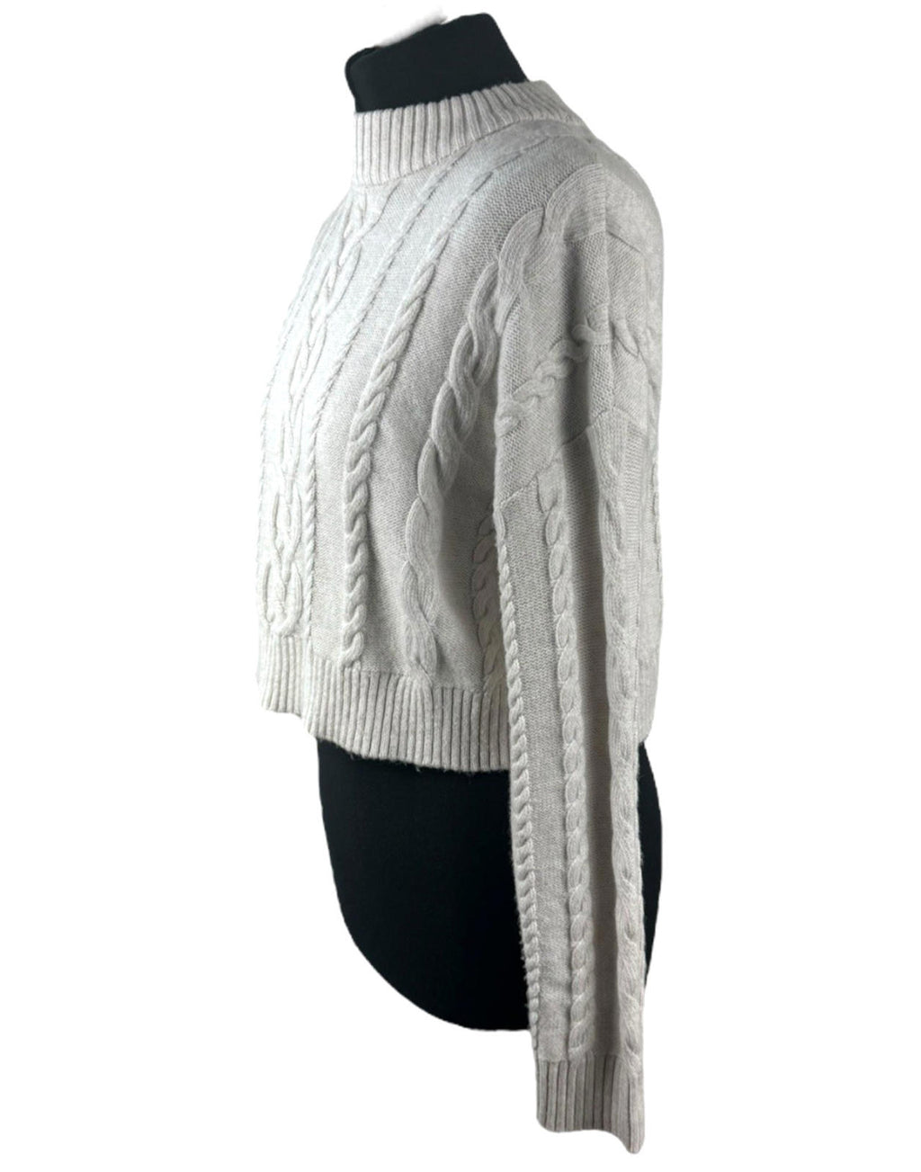 Primark Beige Knit Jumper Aaron Knit Cropped Long Sleeve Women’s UK Size S