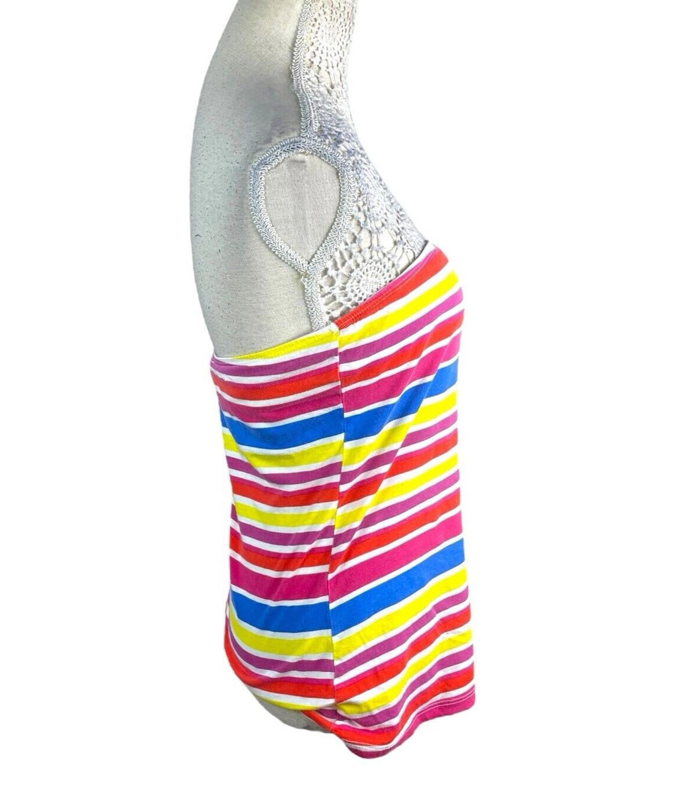 New Look Multicolour Stripe Strapless Blouse Summer Top Women’s UK Size 16