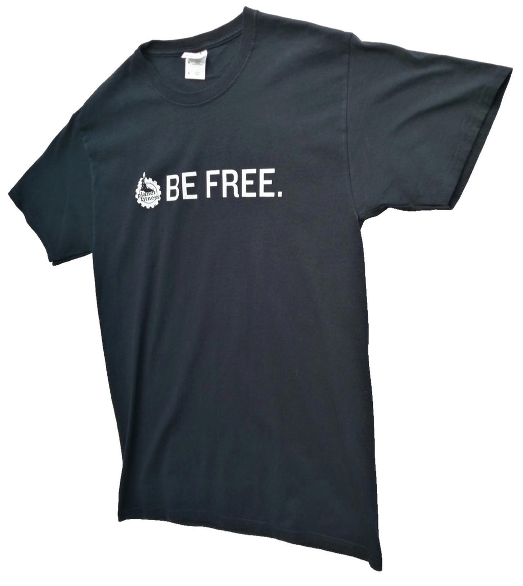 Fitness Slogan Graphic Print T-Shirt Men's Size M Black Crew Neck 100% Cotton