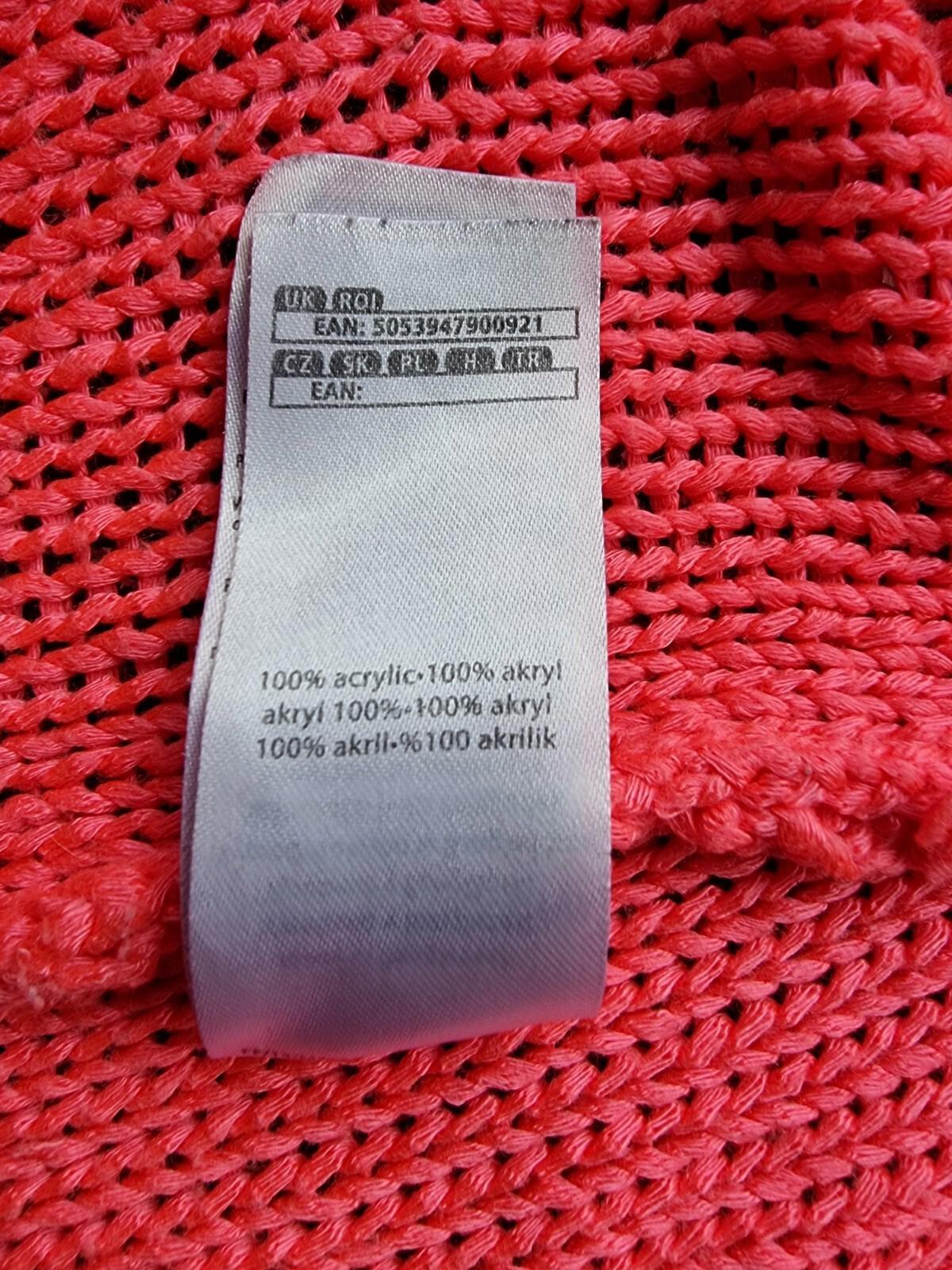 F&F Pink Knit Jumper Dress Crew Neck Women's UK Size 10