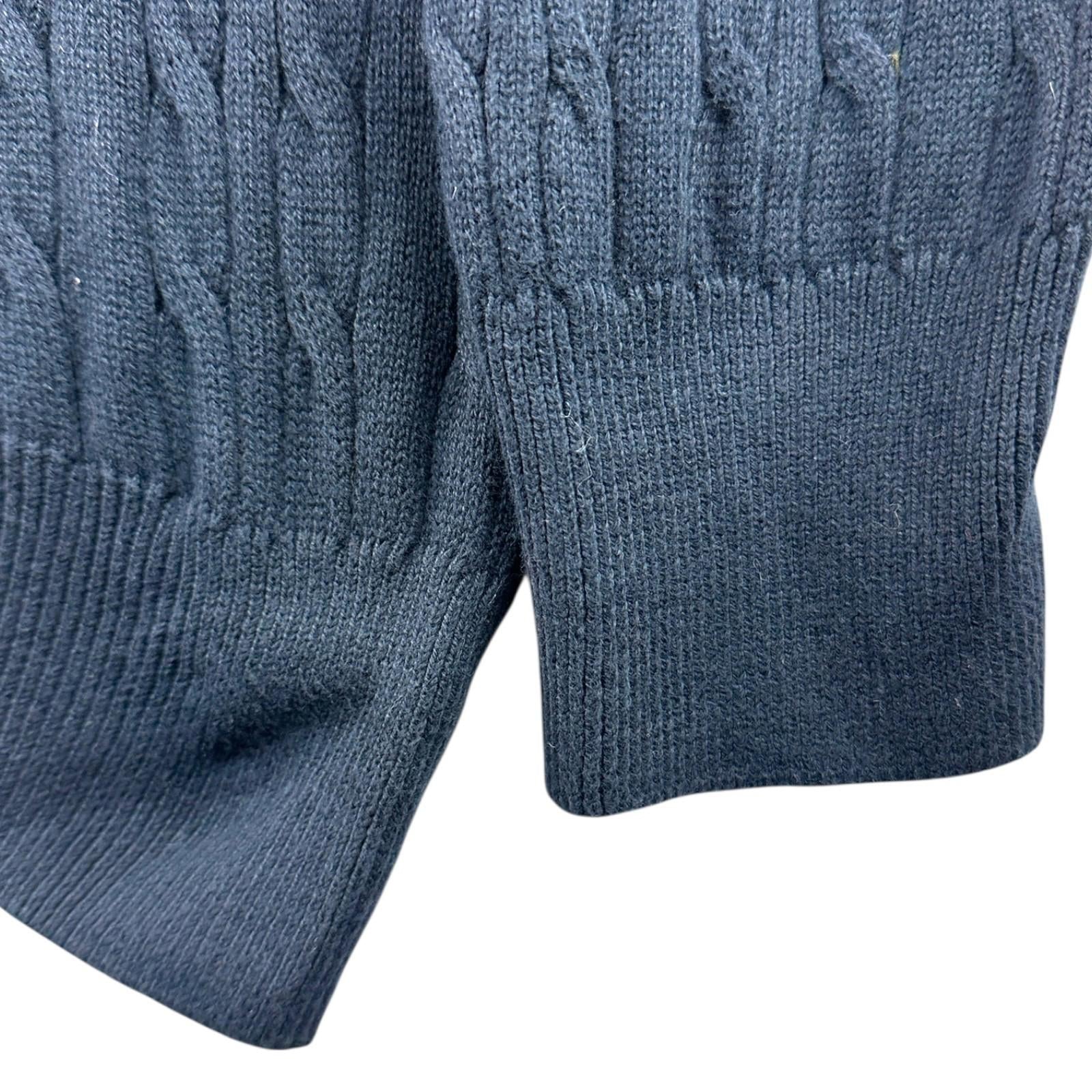 Nautica Knit Jumper Men's UK Size XL Blue 100% Cotton Long Sleeve Crew Neck