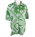 Shein Green & White Paisley Print Shirt Blouse Women’s UK Size M