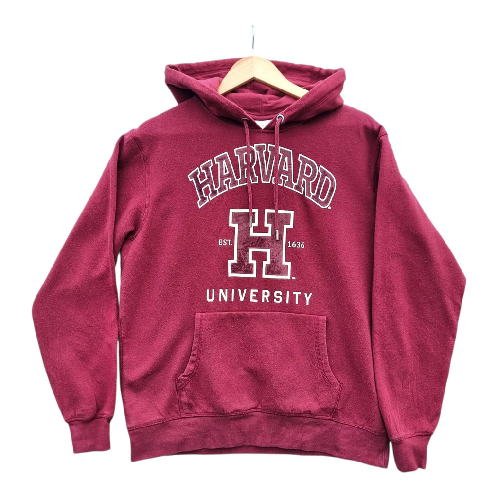 H&M Harvard Hoodie University Men's UK Size M Red Jersey Hooded Pockets Sports
