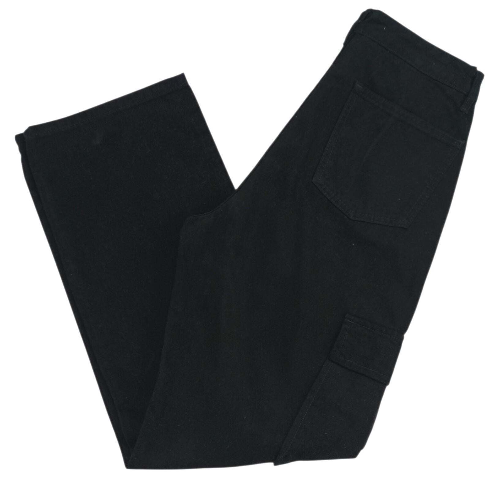Michelle Keegan Cargo Jeans Women's UK Size 10 Black 100% Cotton Pockets Zip