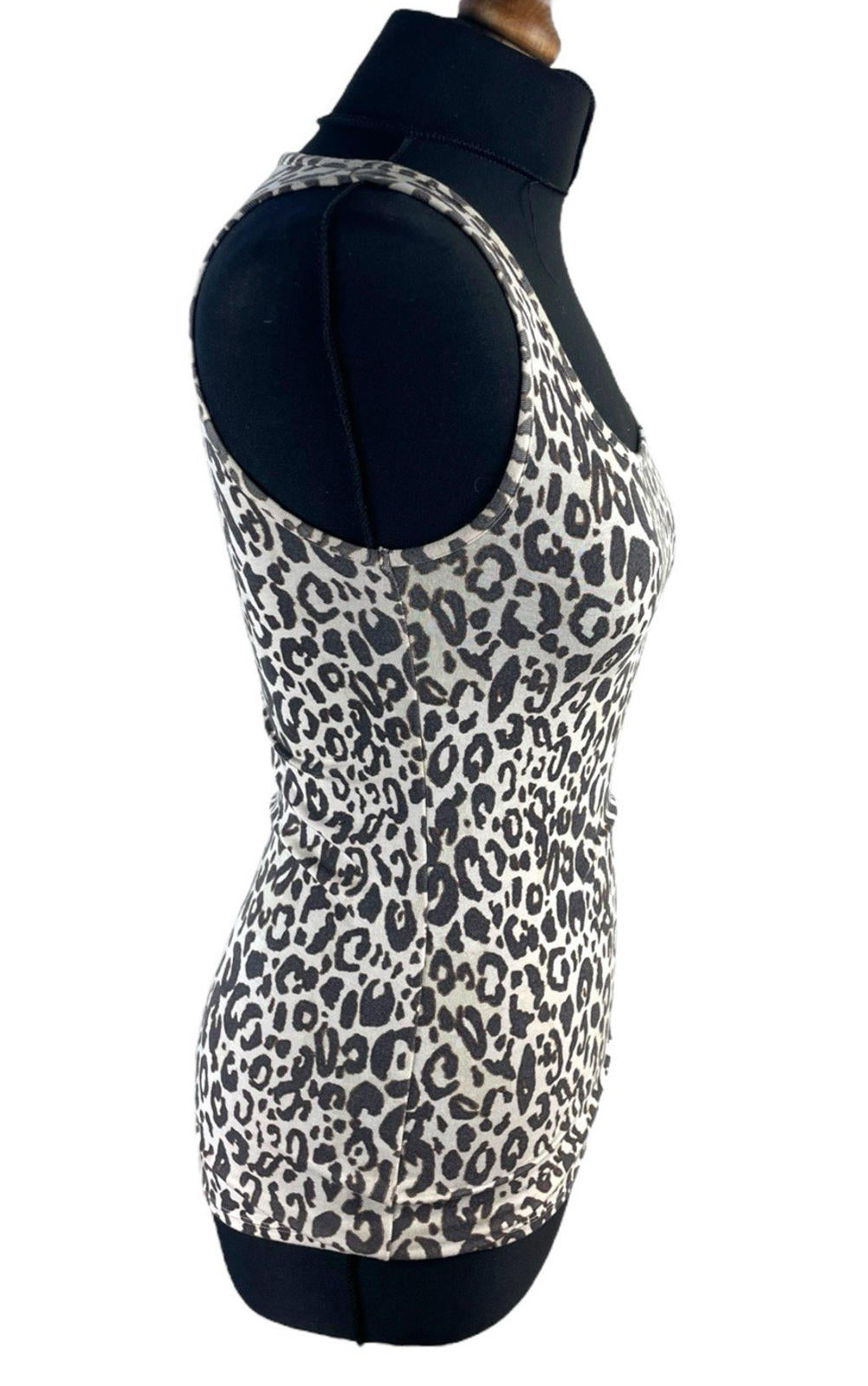 F&F Brown Leopard Print Vest Tank Top Women’s UK Size S