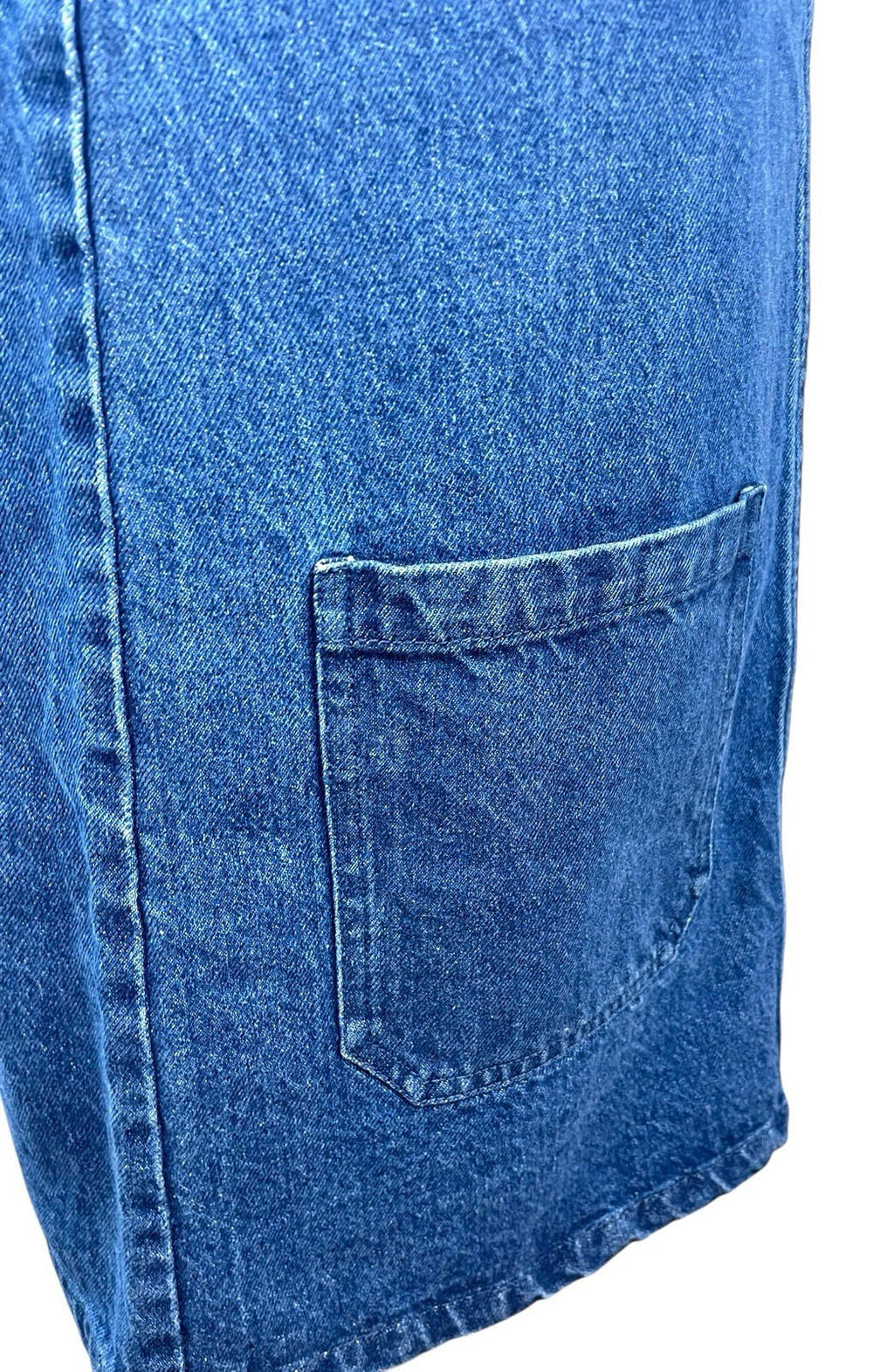 Pep & Co Dark Denim Pinafore Mini Dress Women’s UK Size 12