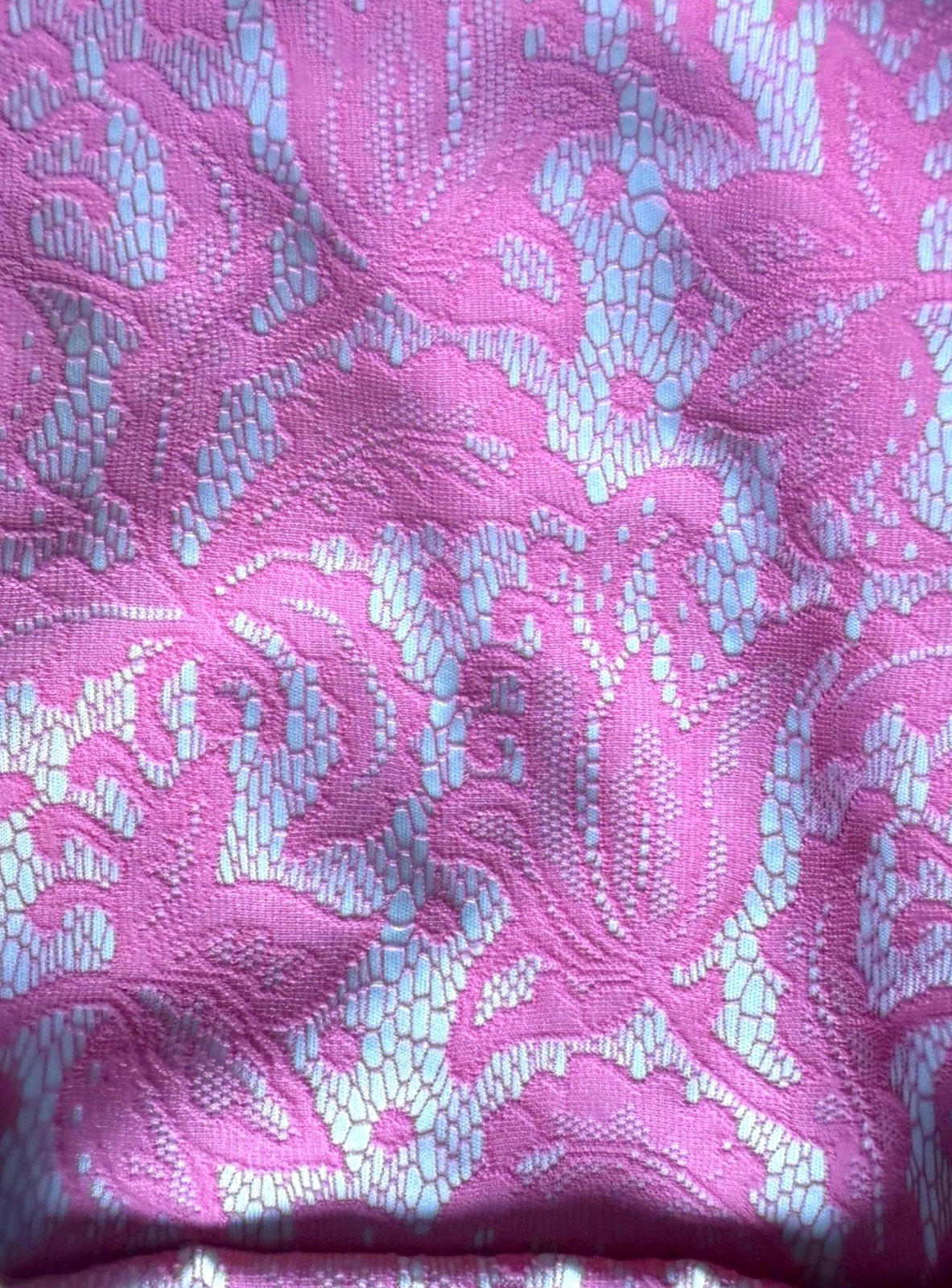 Zara Pink Peplum Dress Strapless Midi Lace Women’s UK Size L