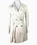 Divided Trench Coat Light Beige Cotton Double Breasted Belted Women’s UK Size XS