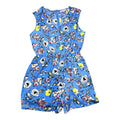 Glamorous Blue Satin Playsuit Floral Print Women’s UK Size 12