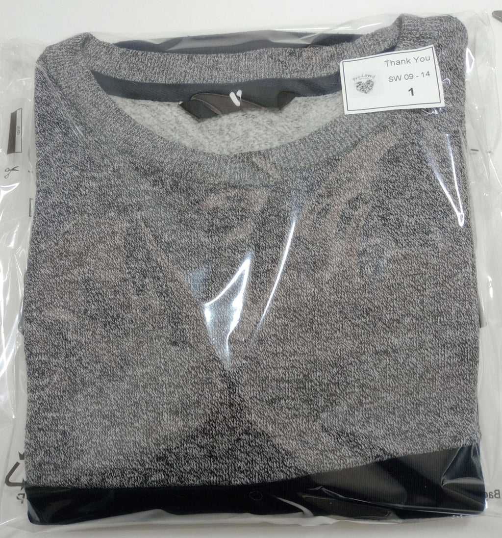 Very Jumper Men's UK Size XL Blue Grey Long Sleeve Crew Neck Easy Care Sweater