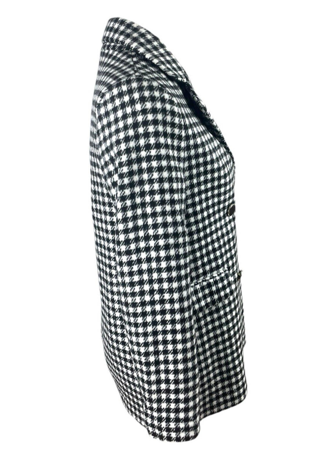 New Look Coat Jacket Black & White Gingham Petite Women’s UK Size 8