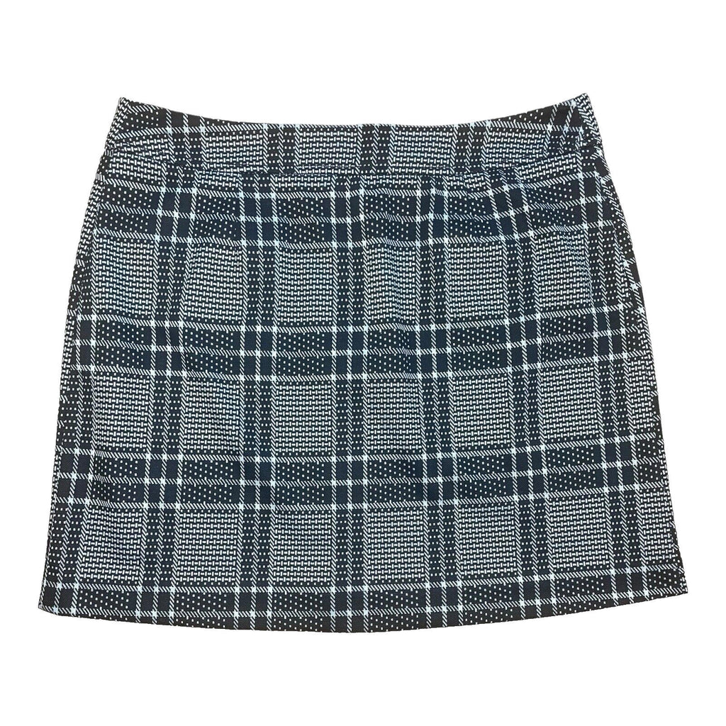 Peacocks Black Tartan Print Mini Skirt Aline Mock Pocket Women’s UK Size 14