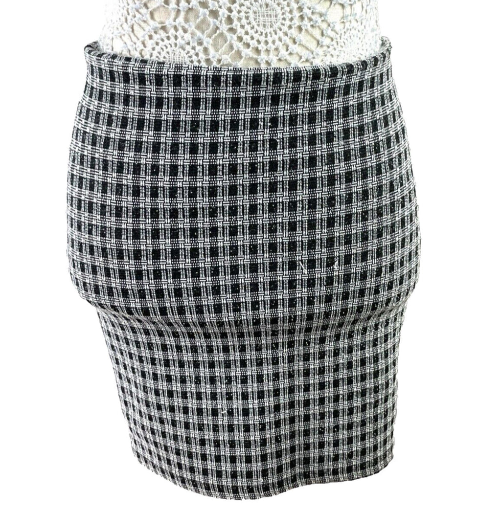 Zara Check Mini Skirt Elastic Waist Women’s UK Size S
