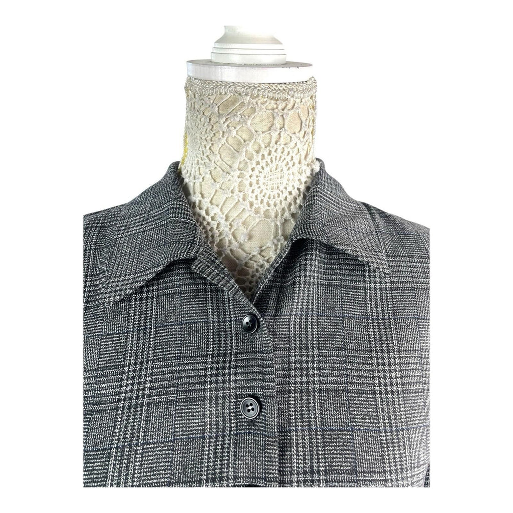 Storm Apparel Grey Check Shirt Top Women’s UK Size S