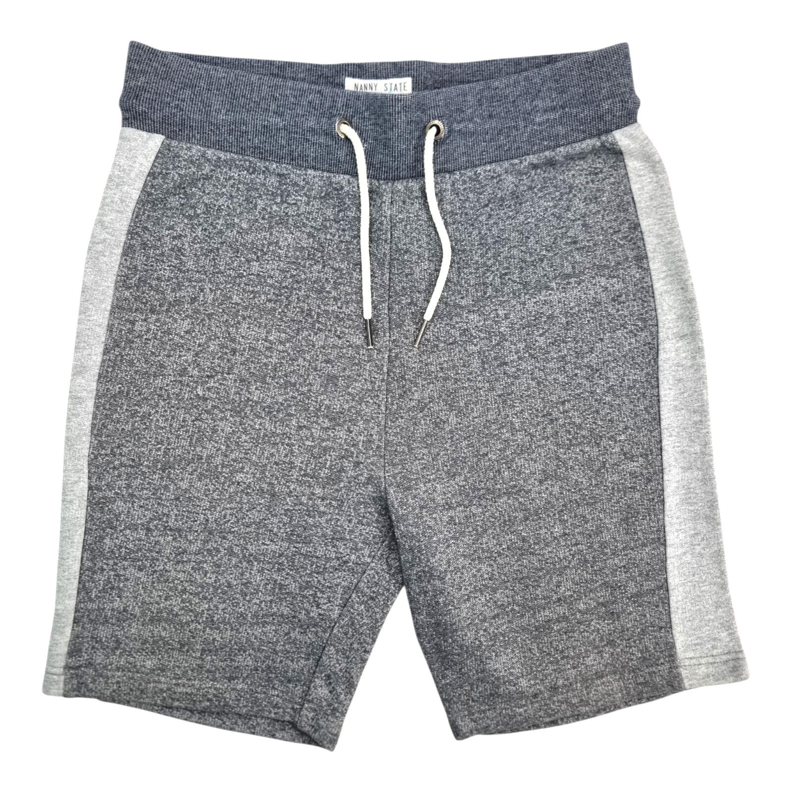 Nanny State Sweat Shorts Men's UK Size M Jersey Grey Blue Elasticated Waist