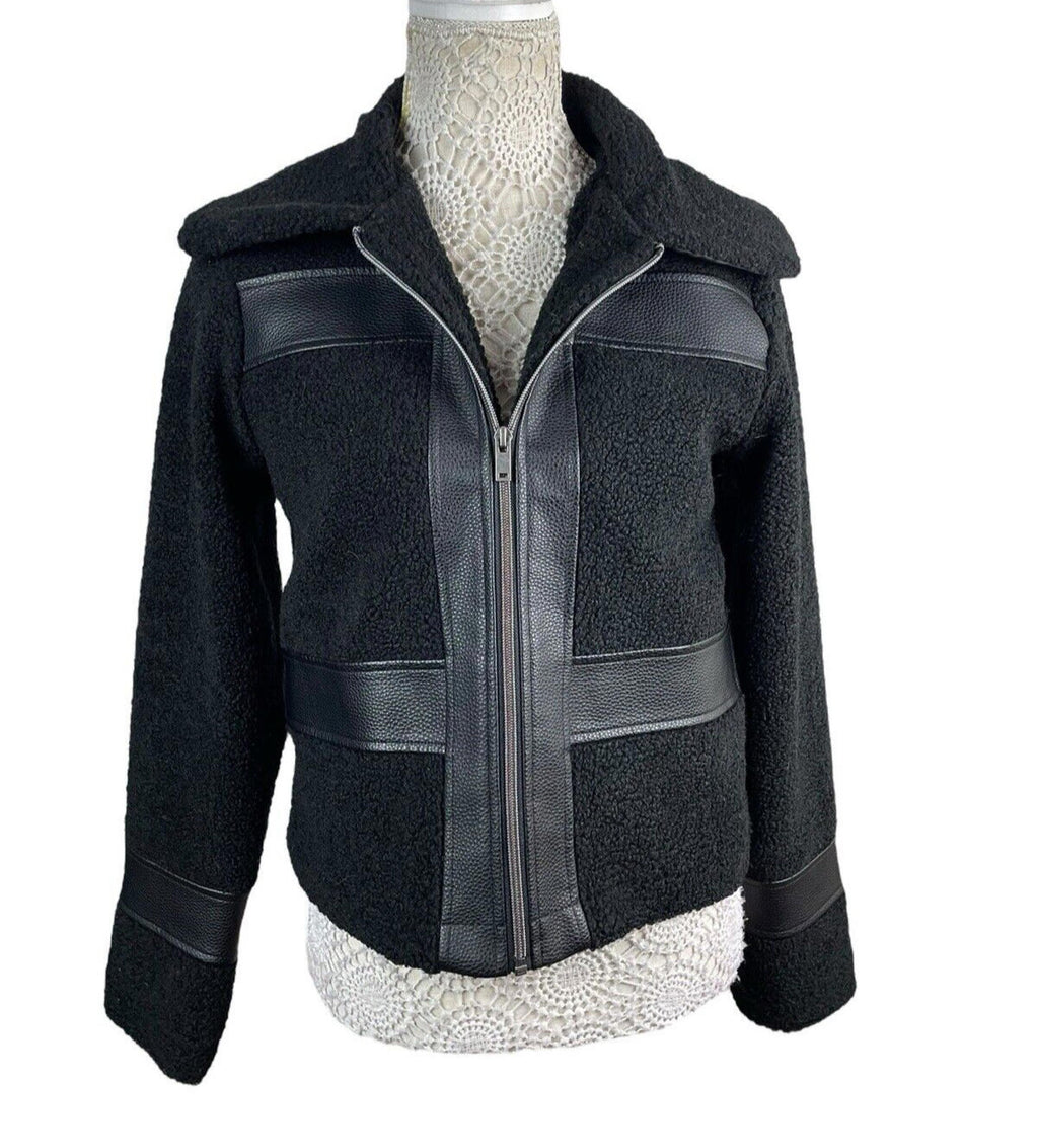 Paraphrase Black Teddy Fleece Jacket Women’s UK Size 10