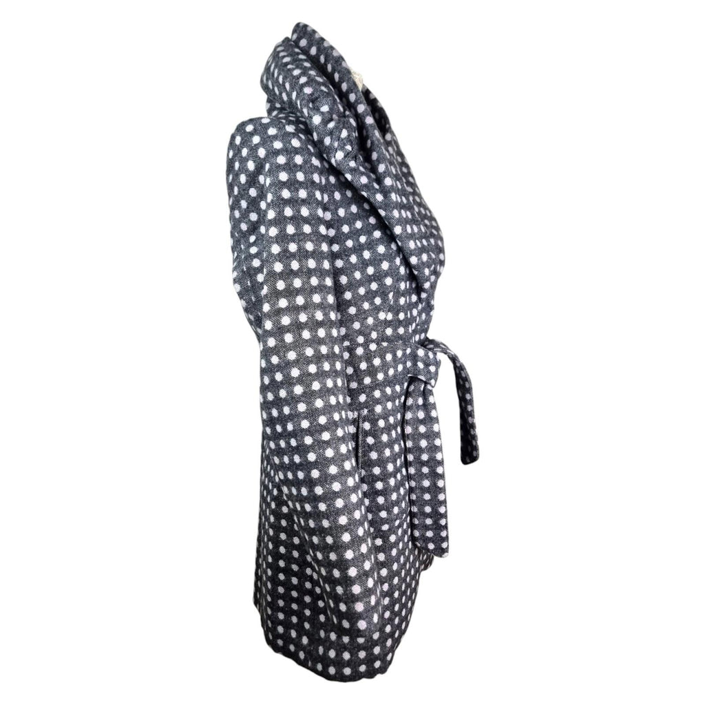 Ringspun Pink Polka Dot Grey Coat Women's UK Size M