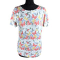 Next Butterfly Print T-Shirt Top Women’s UK Size 12 Multi-Color Studded Accents