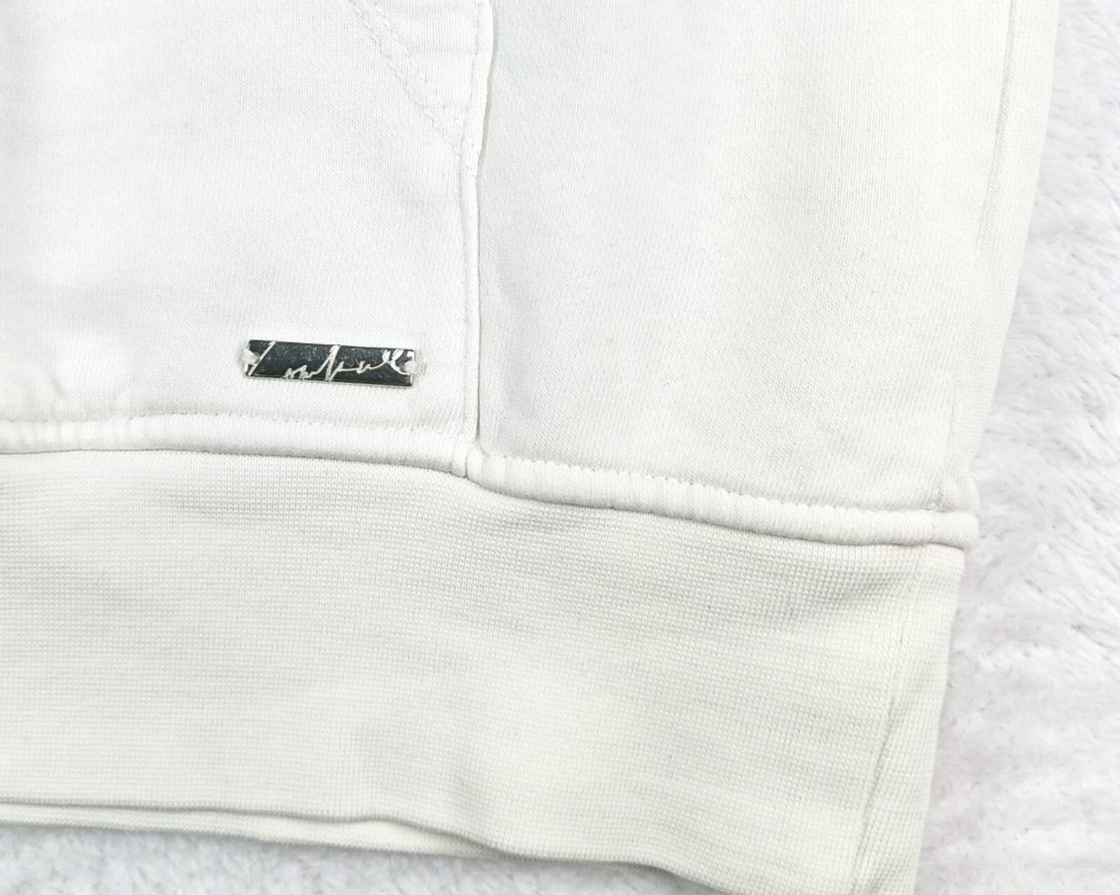 The Couture Club Hoodie Men's UK Size S White Jersey  Pockets Logo Embroidered