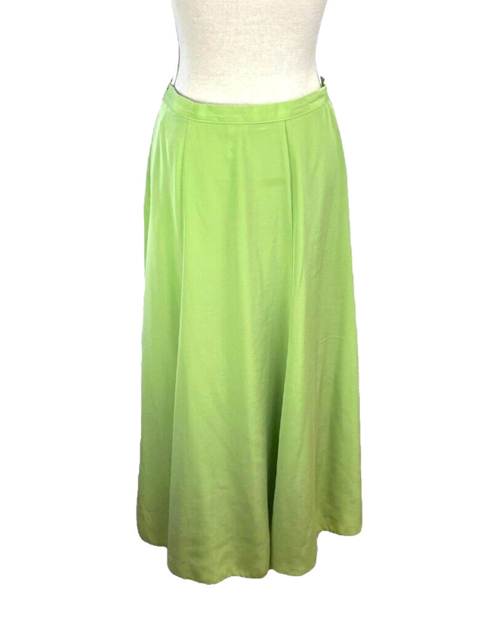 Alexon Skirt & Shirt Blouse Suit Women’s UK Size 14 Green Satin 2 Piece Set