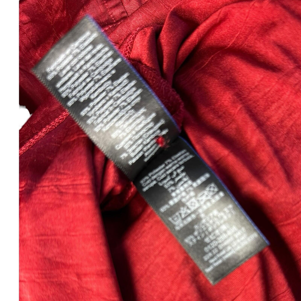 Next Satin Shirt Blouse Women’s UK Size 20 Long Sleeve Collared Red