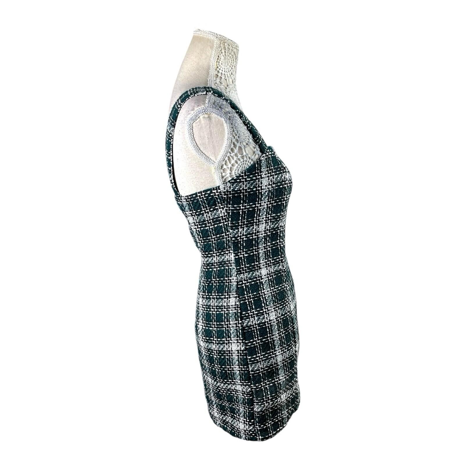 New Look Green Check Pinafore Dress Midi PETITE Women’s UK Size 8