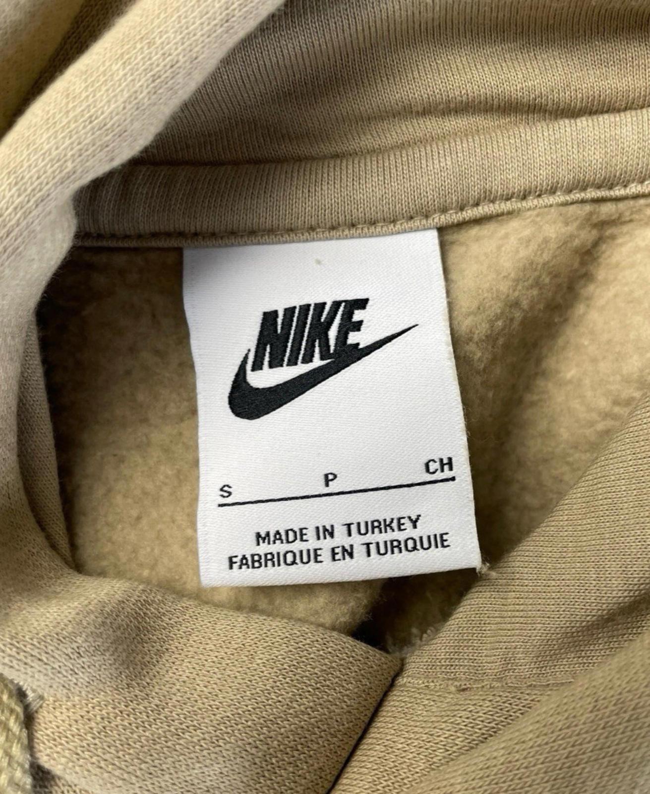 Nike Swoosh Hoodie Fleece Lined Jersey Beige Stone Women’s UK Size S