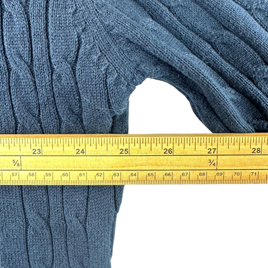 Nautica Knit Jumper Men's UK Size XL Blue 100% Cotton Long Sleeve Crew Neck