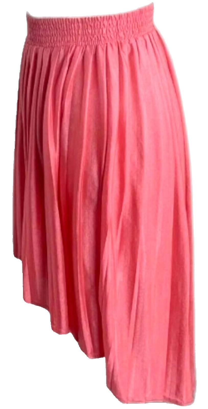 Top Shop Skirt High Low Pink Pleated Multi Length Women's UK Size 8