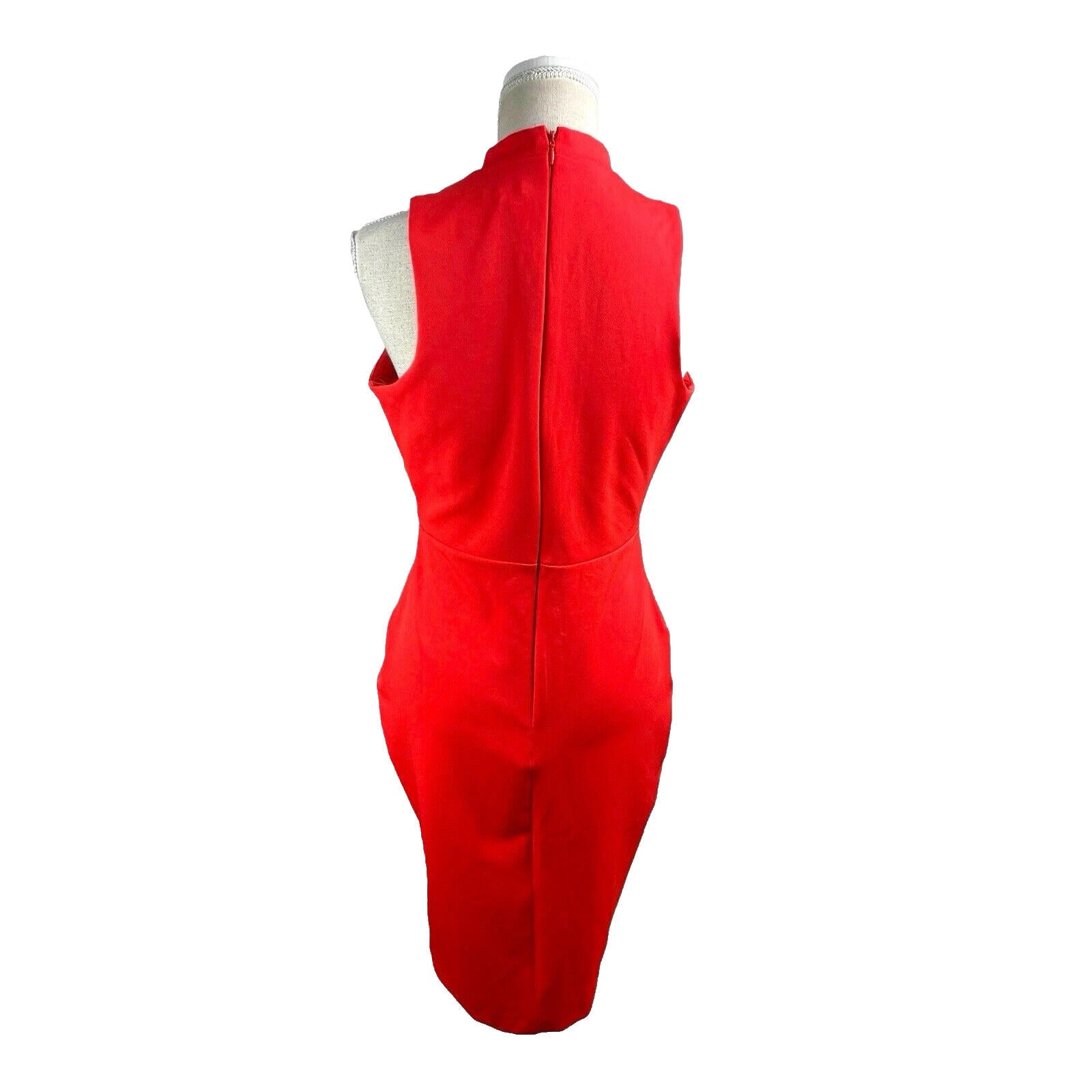 River Island Bright Red Midi Dress Collared Women’s UK Size 12