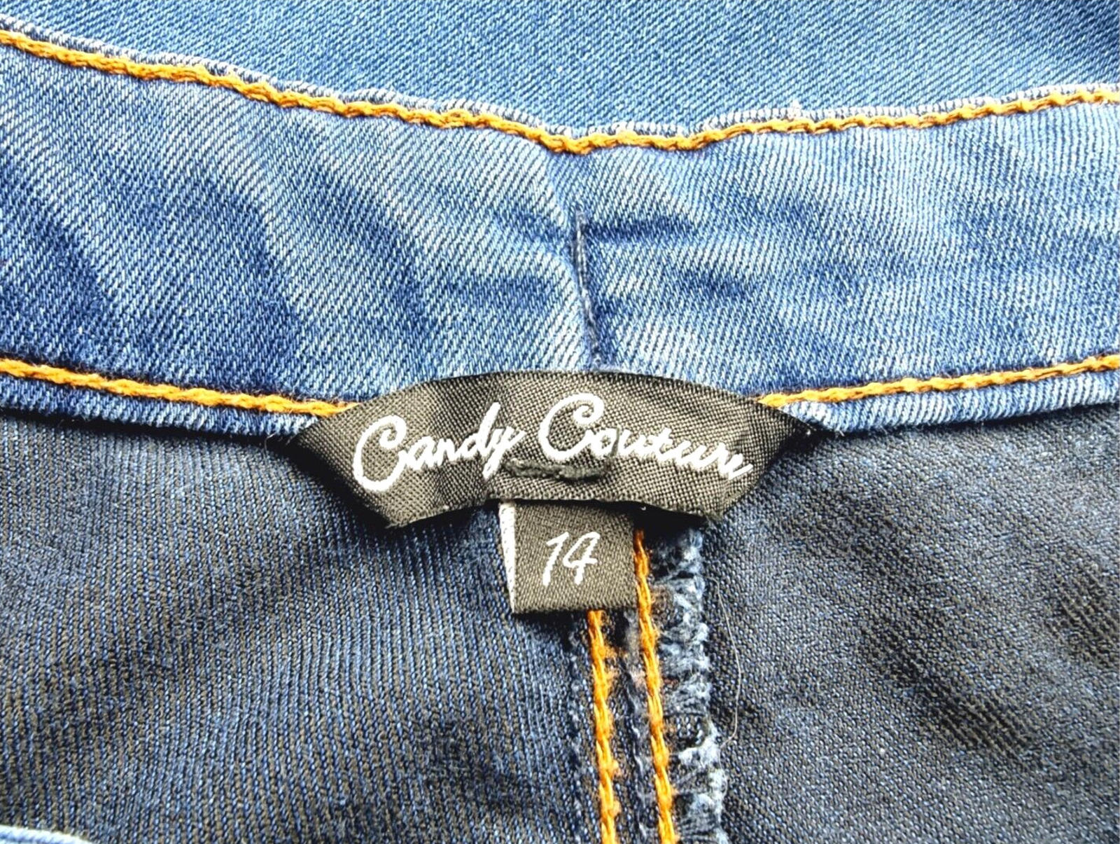 Candy Couture Jeans Junior Girls W26 L28 Blue Cotton Stretch Denim Leggings