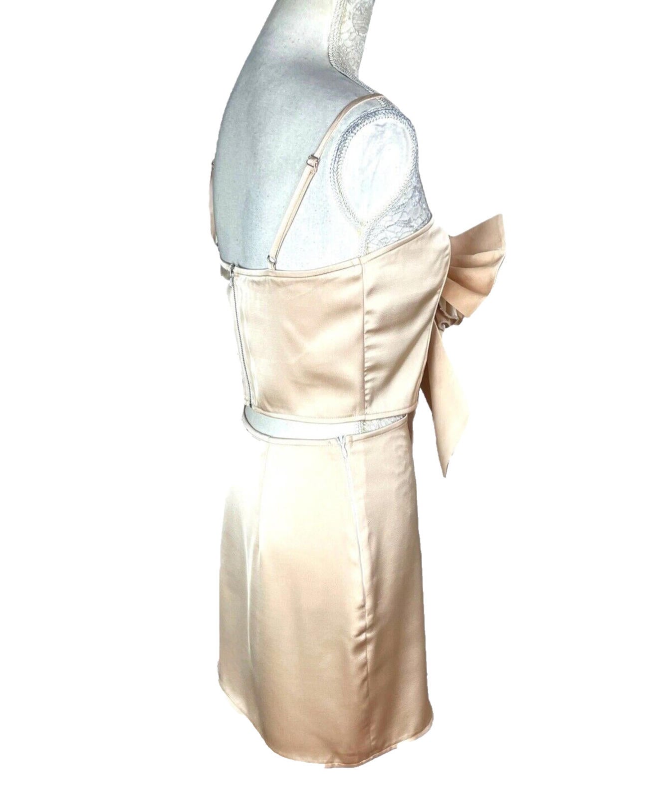 Pretty Little Thing Skirt & Crop Top Women's UK Size 8 Sculptural Petal Satin