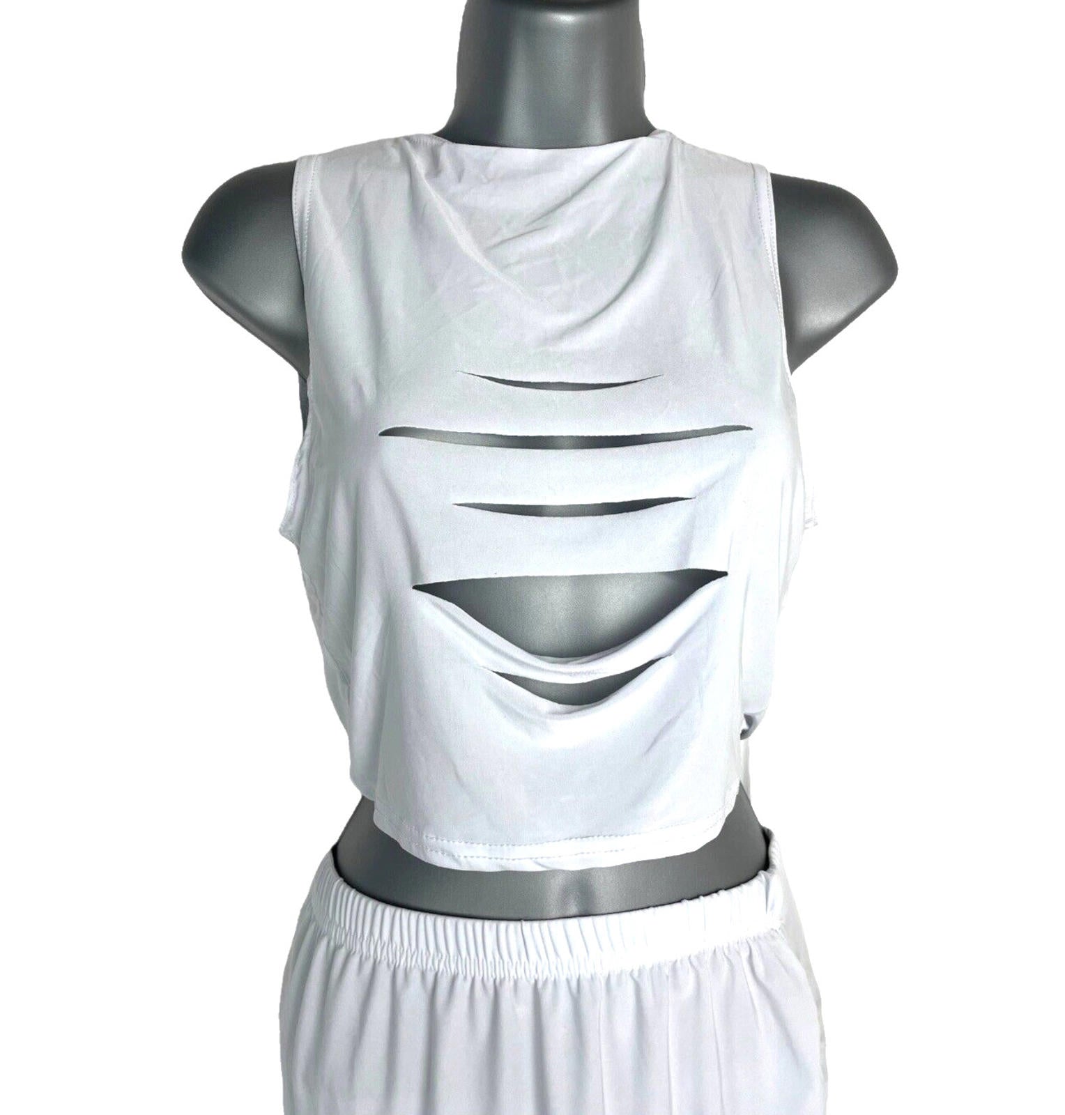 Pretty Little Thing Two-Piece Set Women’s UK Size 8 Bandage Skirt & Crop Top