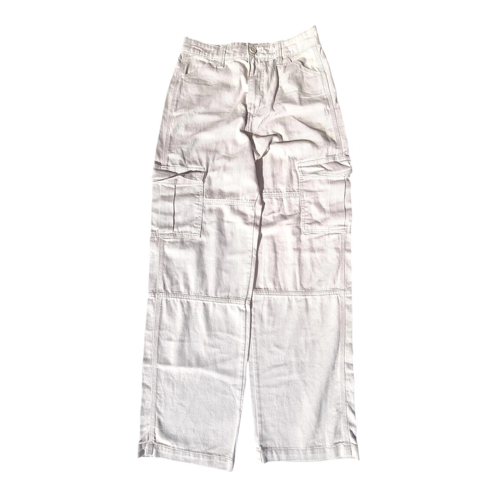 Divided Light Beige Denim Cargo Jeans Women’s UK Size XS