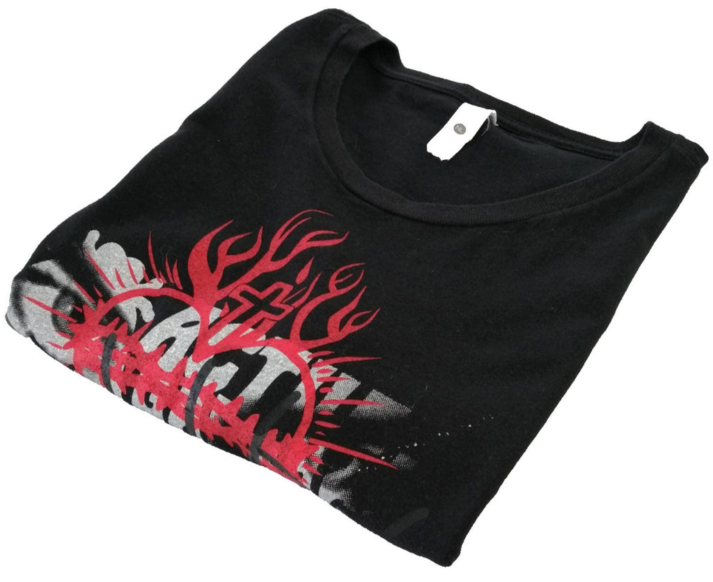 Actual Garbage T-Shirt Men's Size L Black Crew Neck Graphic Print 2023