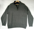 Nautica Knit Jumper Men's UK Size XL Grey Long Sleeve 1/4 Zip Sweater