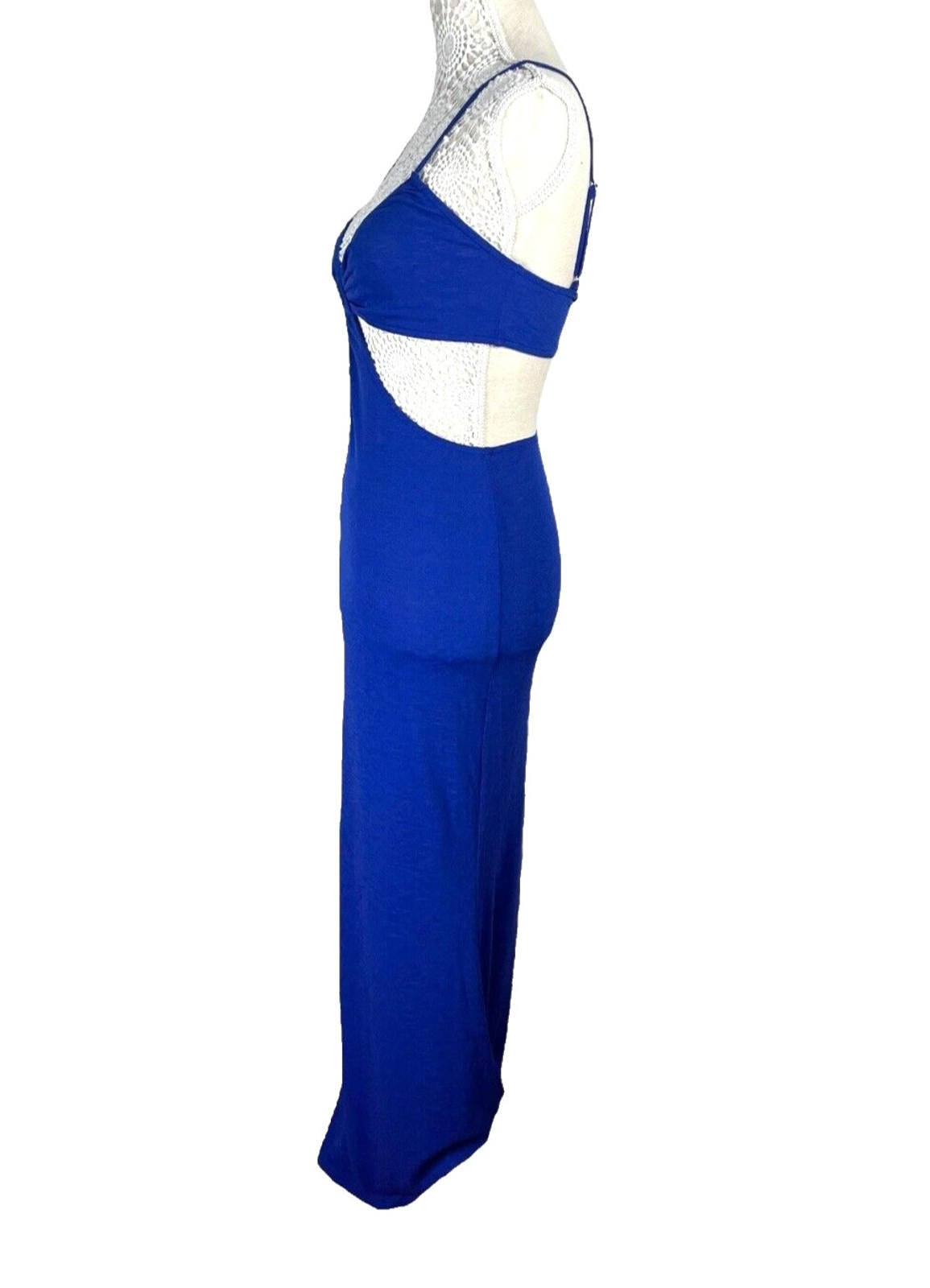 Cutaway Maxi Dress Blue Cut Out Design Summer Women’s UK Size 8
