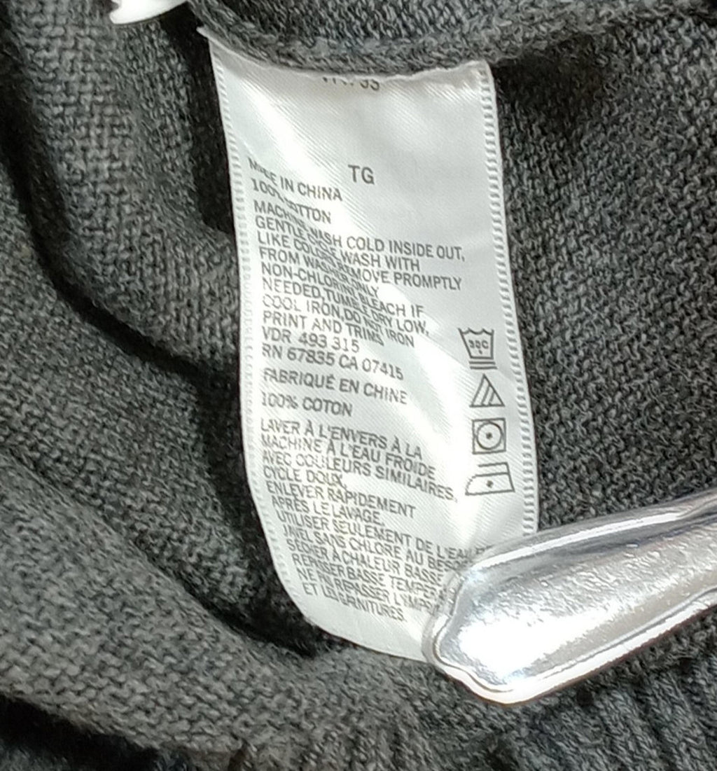 Nautica Knit Jumper Men's UK Size XL Grey Long Sleeve 1/4 Zip Sweater
