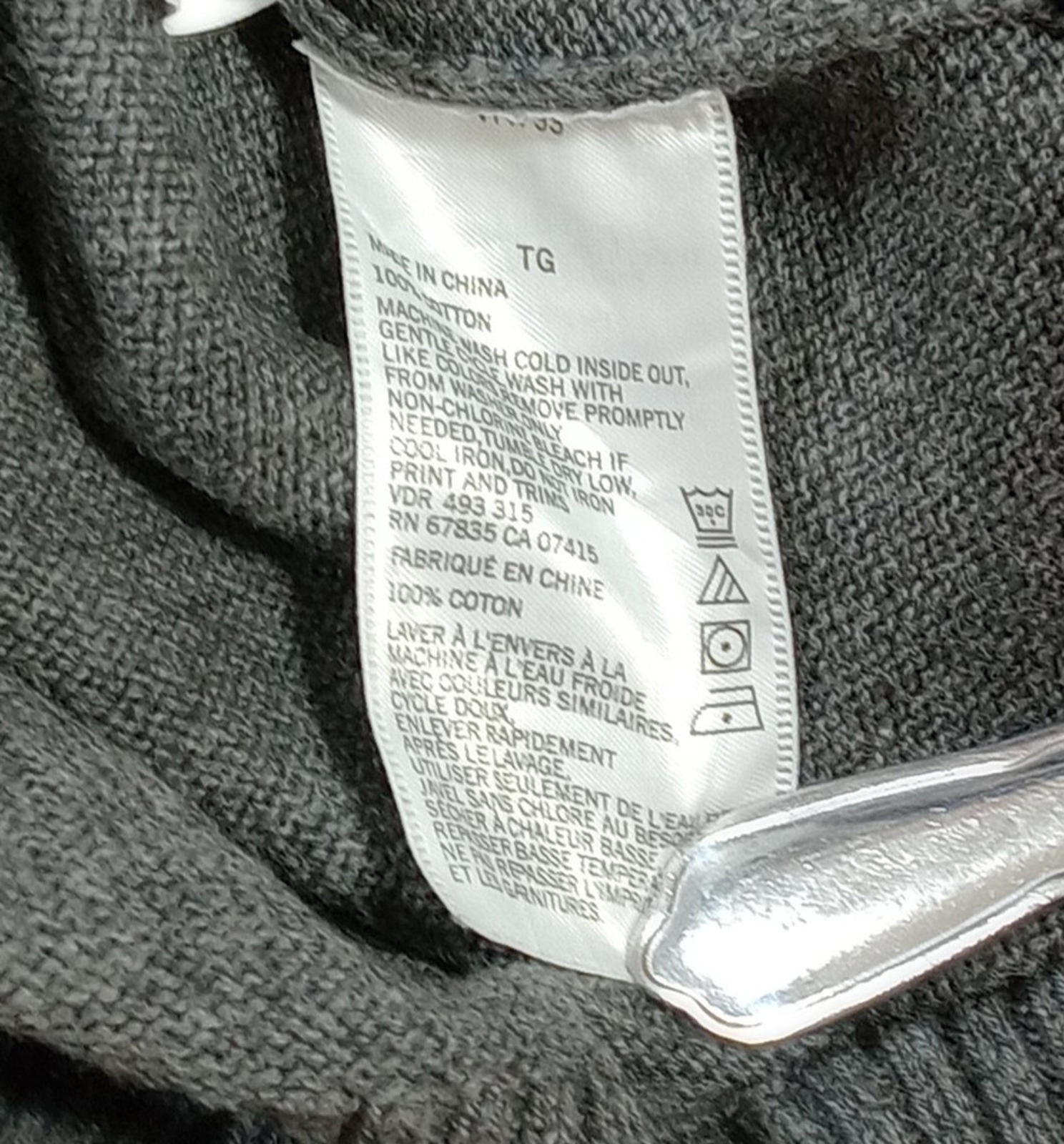 Nautica Knit Jumper Men's UK Size XL Grey Long Sleeve 1/4 Zip Sweater