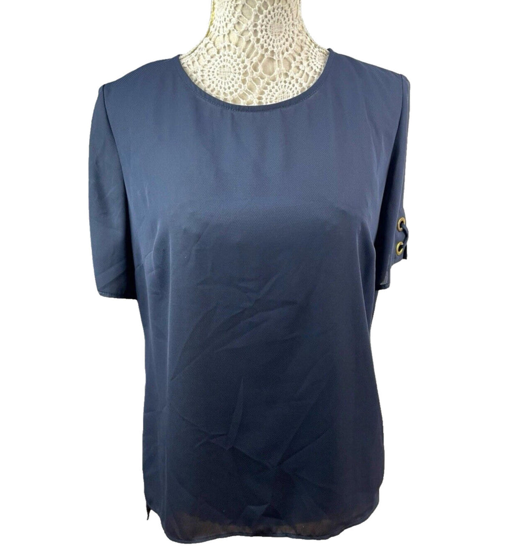 F&F Navy Blue Chiffon Top Nortical Theme Women’s UK Size 12